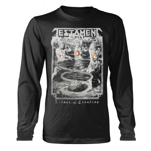 Testament Unisex Long Sleeved T-shirt: Titans Of Creation (Grey) Europe 2020 Tour