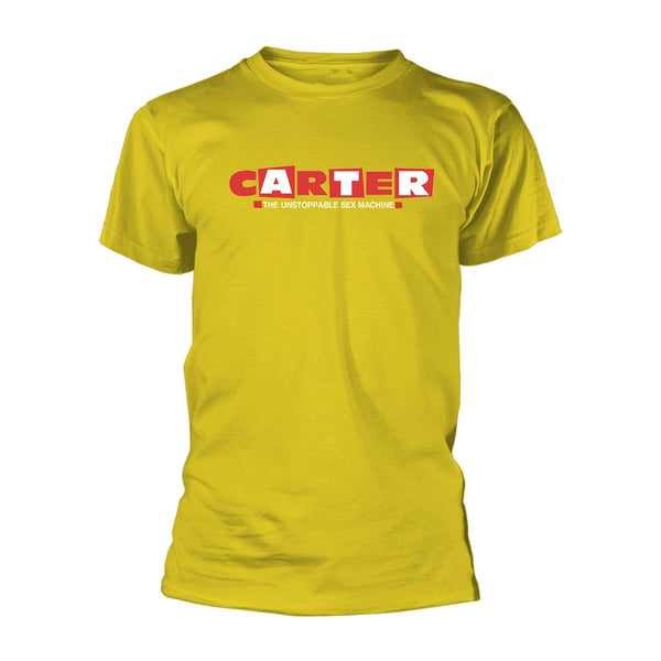 Carter The Unstoppable Sex Machine Unisex T-shirt: Carter Usm Logo (Yellow)
