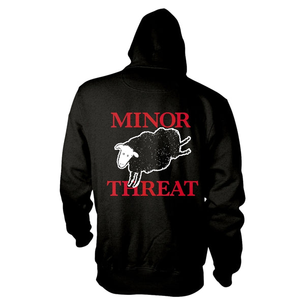 Minor Threat Unisex Zipped Hoodie: Out Of Step (back print)