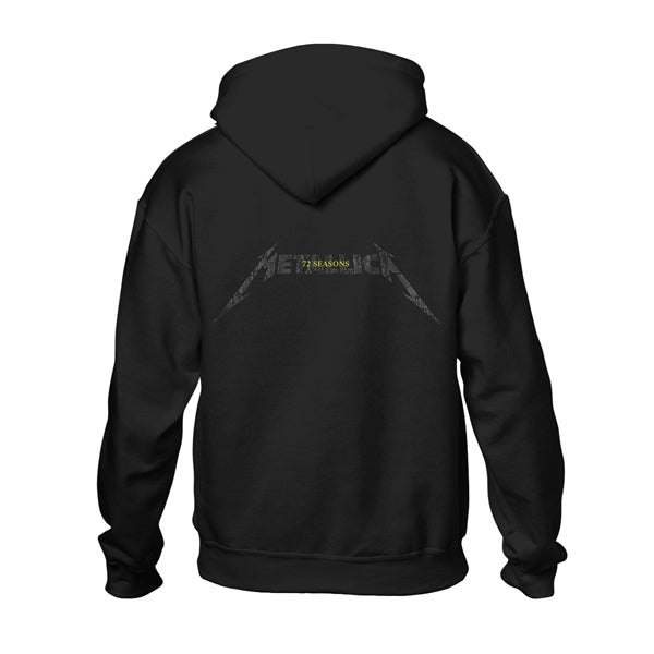 Metallica Unisex Pullover Hoodie: Charred 72 (Back Print)