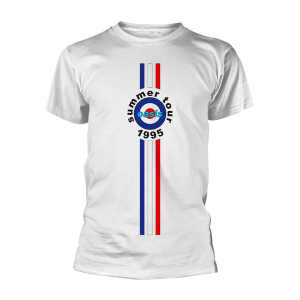 Oasis Unisex T-shirt: Stripes 95 (White)
