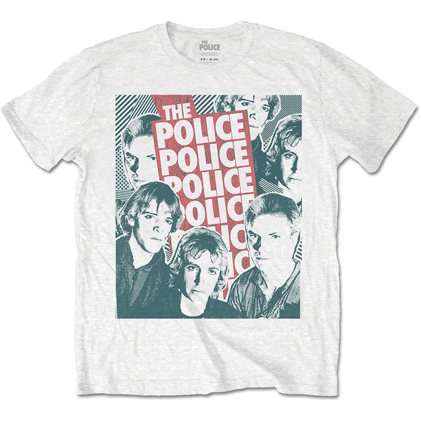 The Police | Official Band T-Shirt | Half-tone Faces