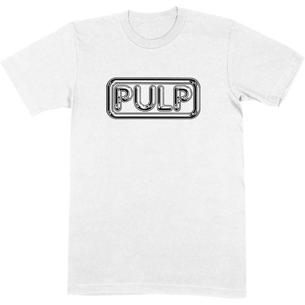Pulp | Official Band T-Shirt | Different Class Logo (white)