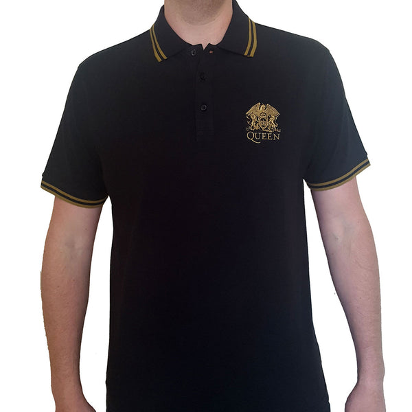Queen Unisex Polo Shirt: Crest Logo