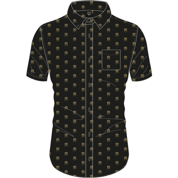 Queen Unisex Casual Shirt: Crest Pattern