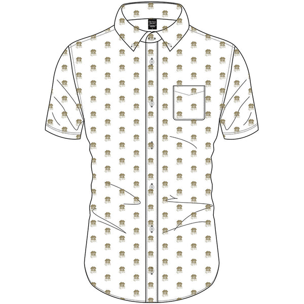 Queen Unisex Casual Shirt: Crest Pattern