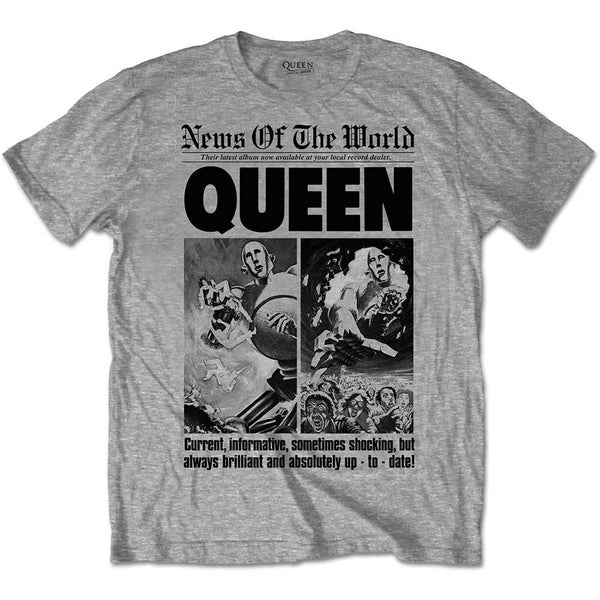 Queen | Official Band T-Shirt | News of the World 40th Front Page