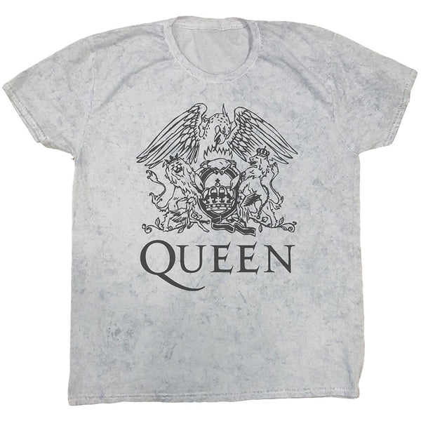 Queen | Official Band T-Shirt | Crest (Dip-Dye)