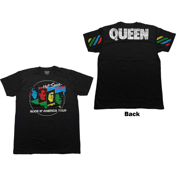 Queen | Official Band T-Shirt | Hot Space Tour '82 (Back Print)