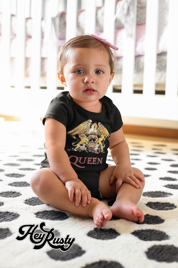 Queen Kids Baby Grow: Pink Logo