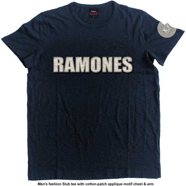 Ramones Unisex Fashion T-Shirt: Logo & Presidential Seal (Applique Motifs)