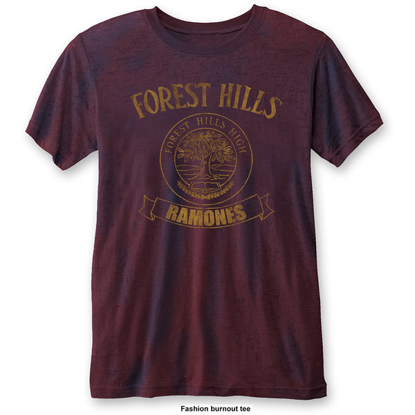 Ramones Unisex Fashion T-Shirt: Forest Hills (Burn Out)