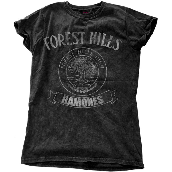 Ramones Ladies Fashion T-Shirt: Forest Hills Vintage (Snow Wash)