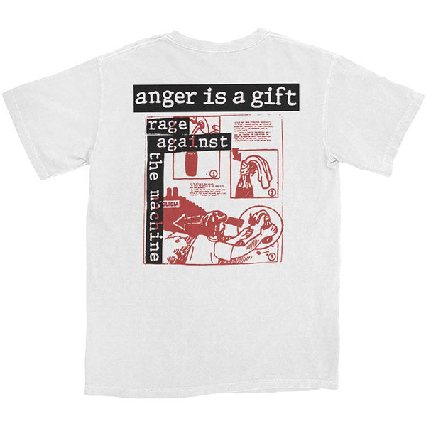 Rage Against The Machine Unisex T-Shirt: Anger Is A Gift (Back Print)