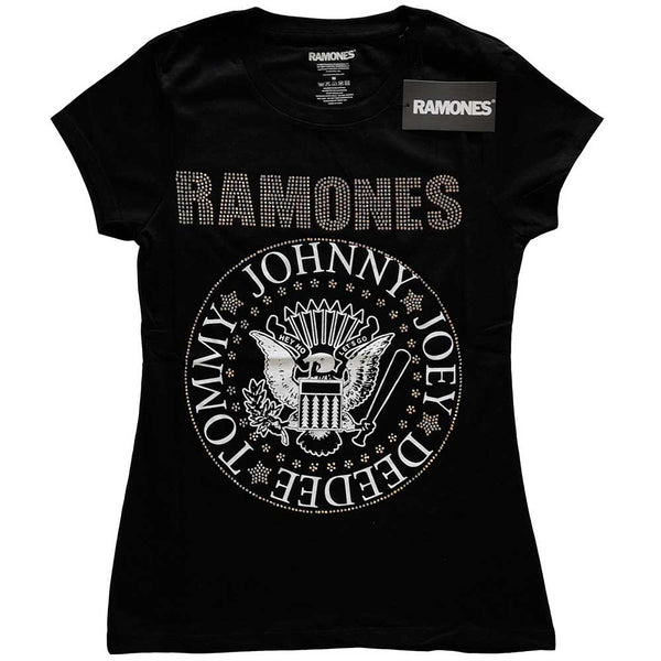 Ramones Ladies T-Shirt: Presidential Seal (Diamante)