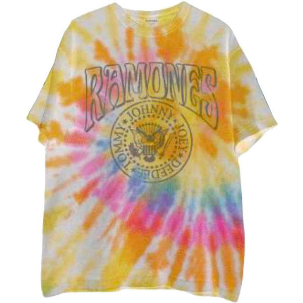 Ramones | Official Band T-Shirt | Crest Psych (Dip-Dye)