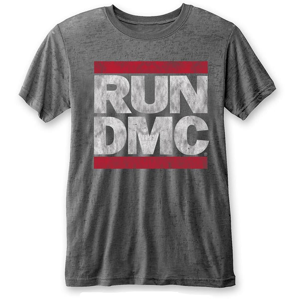 Run DMC Unisex Fashion T-Shirt: DMC Logo (Burn Out)