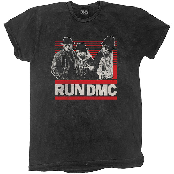 Run DMC | Official Band T-Shirt | Gradient Bars (Dip-Dye/Mineral Wash)