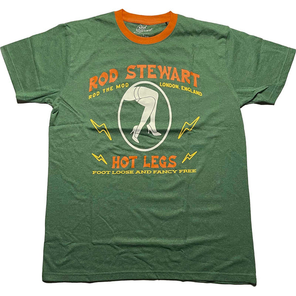 Rod Stewart Unisex Ringer T-Shirt: Hot Legs