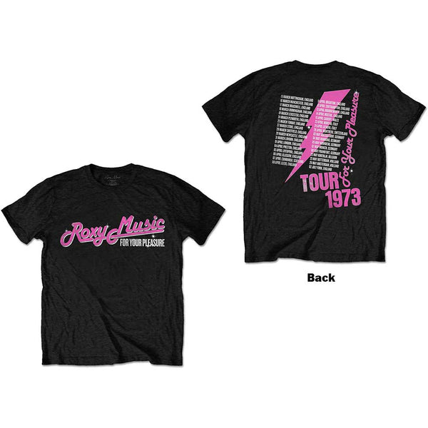 Roxy Music | Official Band T-Shirt | For Your Pleasure Tour (Back Print)