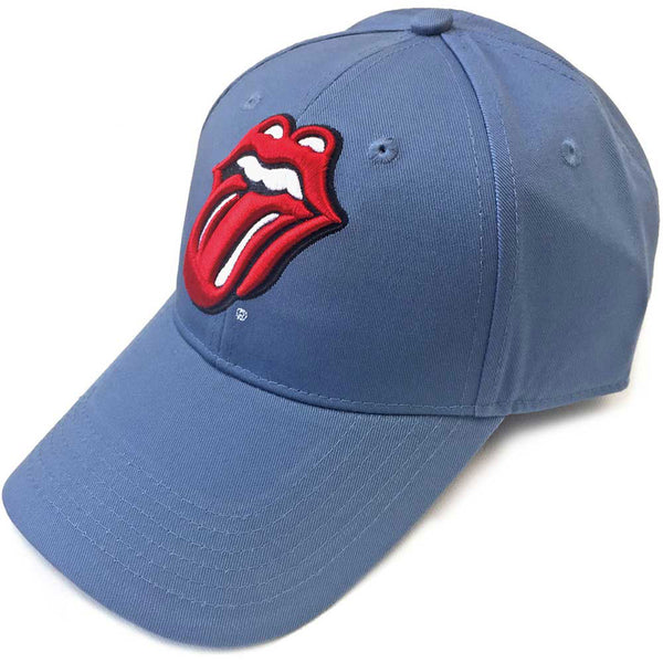 The Rolling Stones Unisex Baseball Cap: Classic Tongue (Denim Blue)