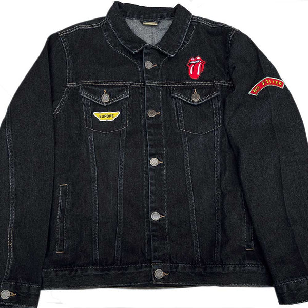 The Rolling Stones Unisex Denim Jacket: Sympathy (Back & Sleeve Print)