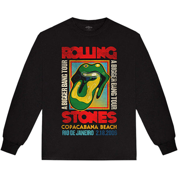 The Rolling Stones Unisex Long Sleeved T-Shirt: Copacabana Beach