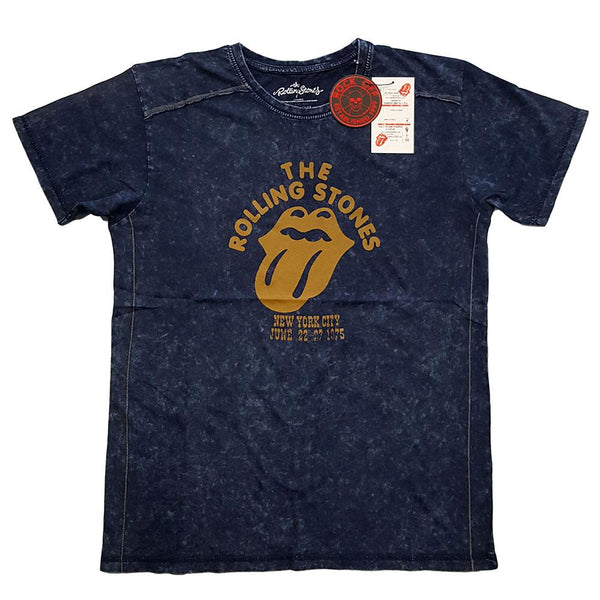 The Rolling Stones Unisex Snow Wash Tee: NYC '75