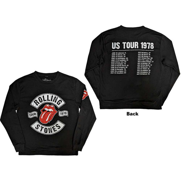 The Rolling Stones | Official Band Sweatshirt | US Tour 1978 (Back & Sleeve Print)