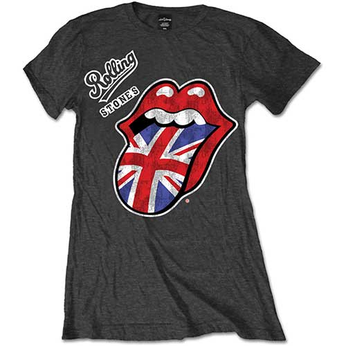 The Rolling Stones Ladies T-Shirt: Vintage British Tongue