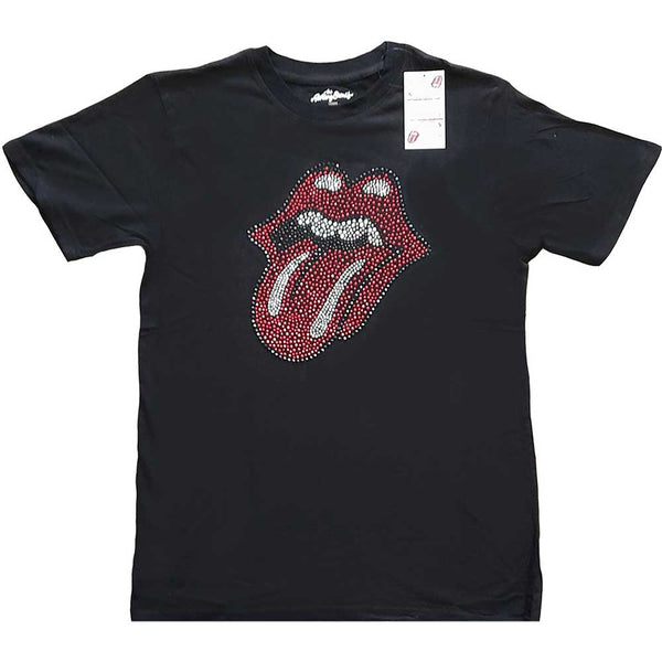 The Rolling Stones | Official Band T-Shirt | Classic Tongue (Diamante)