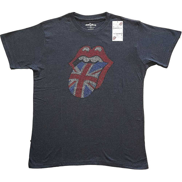 The Rolling Stones | Official Band T-Shirt | Classic UK Charcoal (Diamante)