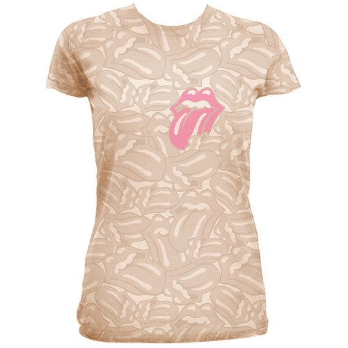 The Rolling Stones Ladies T-Shirt: Tongues All Over