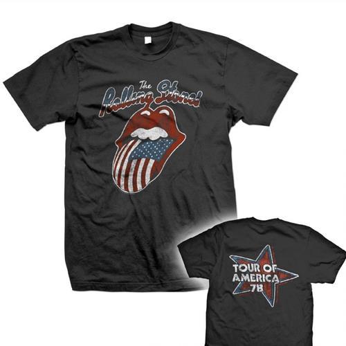 The Rolling Stones Unisex Tee: Tour of America 78 (Back Print)