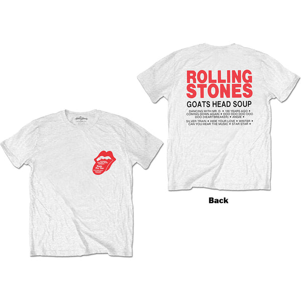 The Rolling Stones | Official Band T-Shirt | Goat Head Soup Tracklist (Back Print)