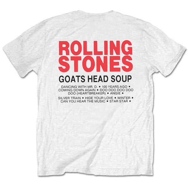 The Rolling Stones | Official Band T-Shirt | Goat Head Soup Tracklist (Back Print)