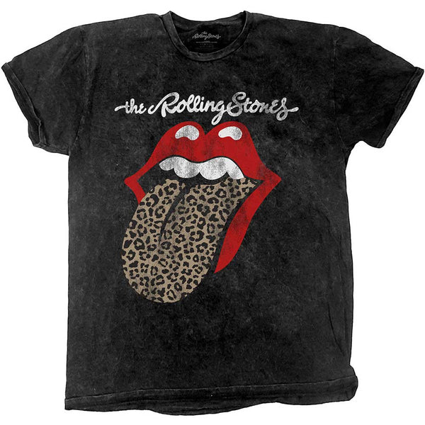 SALE | The Rolling Stones | Official Band T-shirt | Leopard Tongue (Acid Wash)