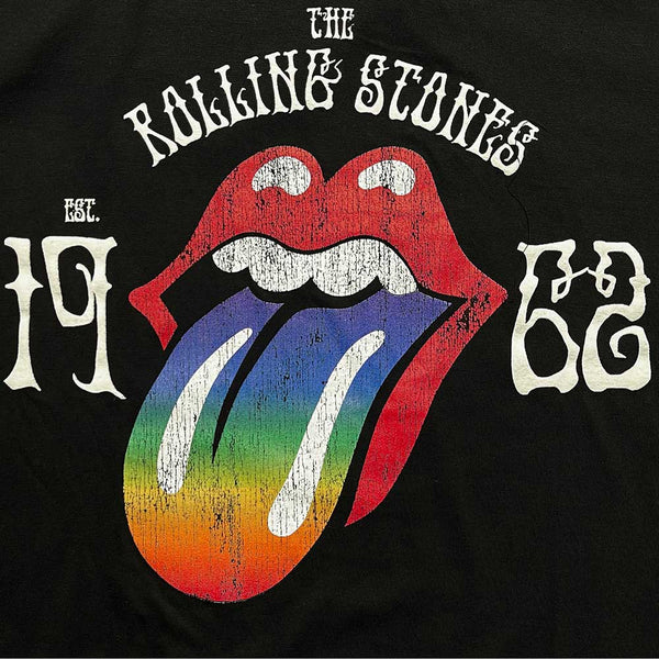 The Rolling Stones | Official Band T-Shirt | Sixty Rainbow Tongue '62 (Puff Print)