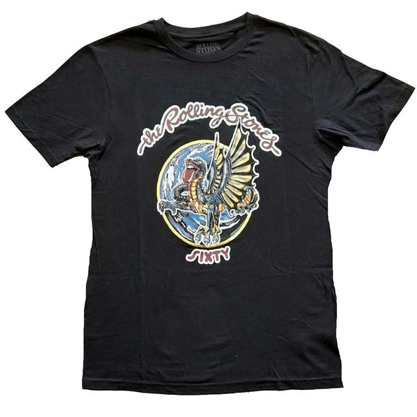 The Rolling Stones Ladies T-Shirt: Sixty Dragon Globe (Foiled)