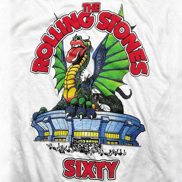 The Rolling Stones Unisex T-Shirt: Sixty Stadium Dragon (Puff Print)
