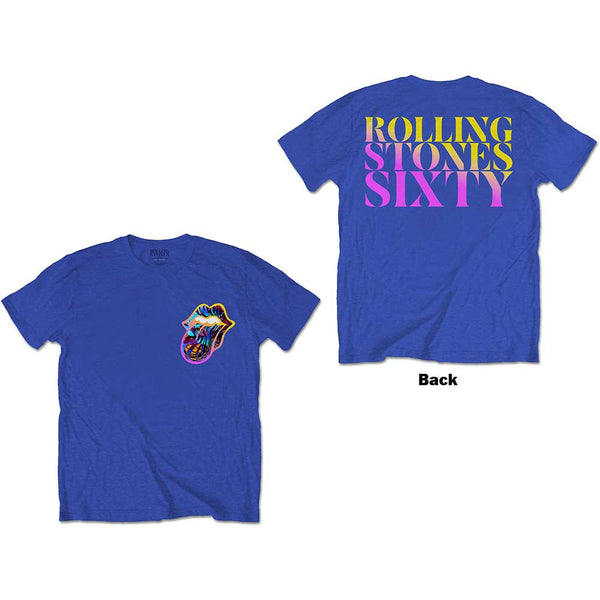 The Rolling Stones | Official Band T-Shirt | Sixty Gradient Text (Back Print)