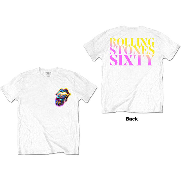 SALE | The Rolling Stones | Official Band T-Shirt | Sixty Gradient Text (back print)