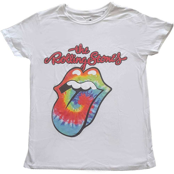 The Rolling Stones Ladies T-Shirt: Multicolour Tongue