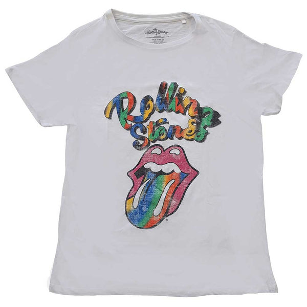 Rolling Stones Ladies T-Shirt: Tie Dye Tongue