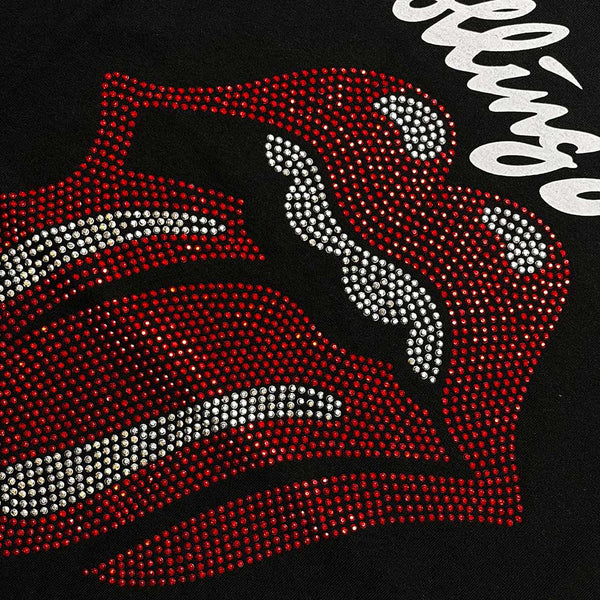 The Rolling Stones | Official Band T-Shirt | Logo & Tongue (Diamante)