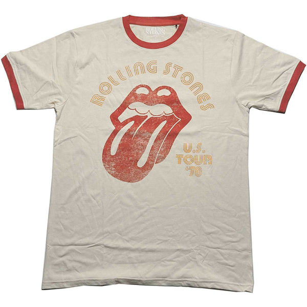 The Rolling Stones Unisex Ringer T-Shirt: US Tour '78