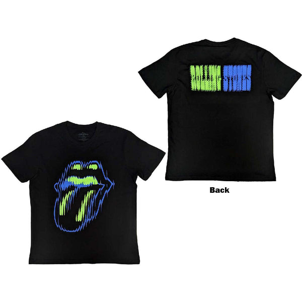 The Rolling Stones | Official Band T-Shirt | Distorted Tongue (Back Print)