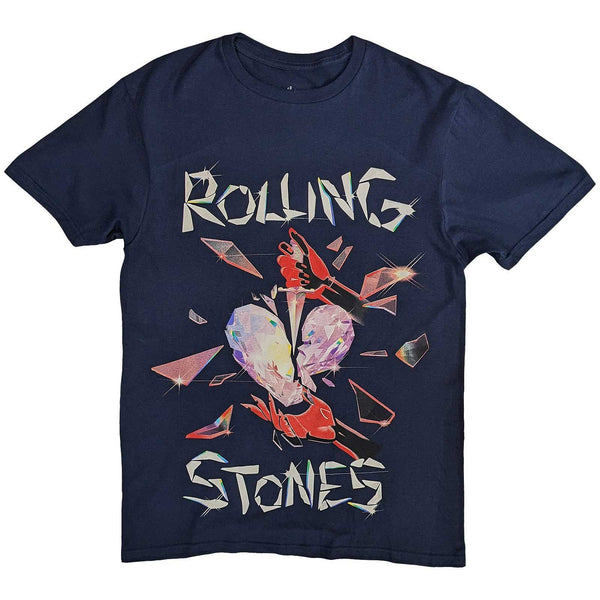 The Rolling Stones | Official Band T-Shirt | Hackney Diamonds Heart  Navy