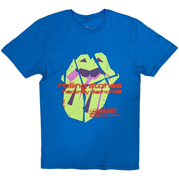 The Rolling Stones | Official Band T-Shirt | Hackney Diamonds Neon Tongue Blue