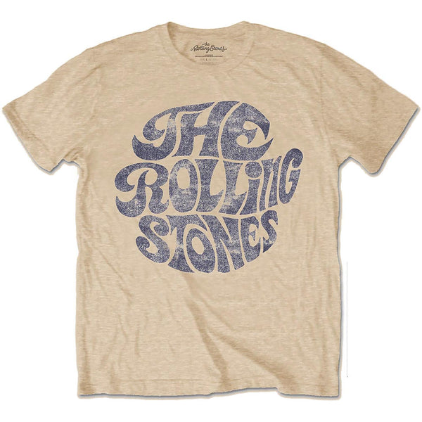 The Rolling Stones | Official Band T-shirt | Vintage 1970s Logo (Neutral)
